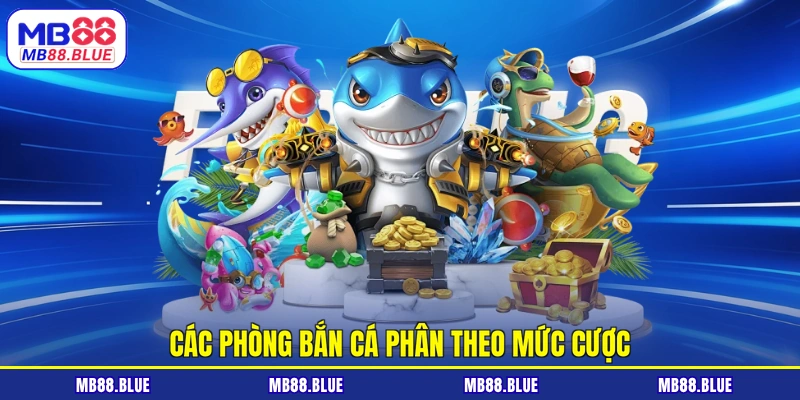 Các phòng bắn cá phân theo mức cược